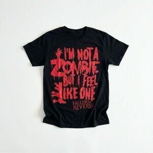 Black and Red Graphic T-Shirt